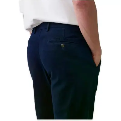 Gap 873627 V-Straight Linen Cotton Pant Lacivert Erkek Pantolon - 5