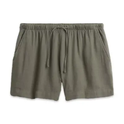 Gap 884125 V-Linen 4In Easy Haki Kadın Şort - 5