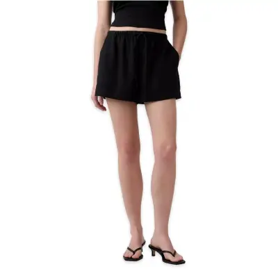 Gap 884125 V-Linen 4In Easy Siyah Kadın Şort - 1