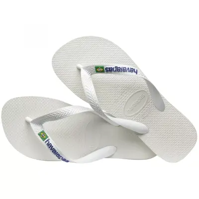 Havaianas 4110850 Brasil Logo Parmak Arası Beyaz Unisex Terlik - 4