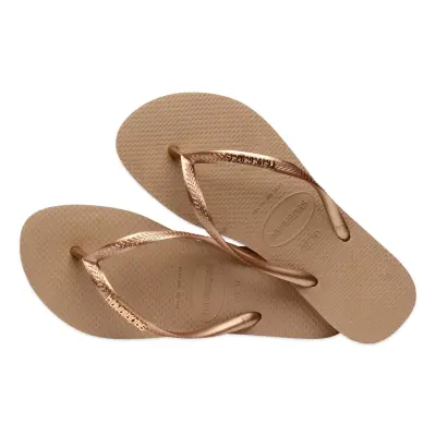 Havaianas 4119875 Slim Logo Metallic Parmak Arası Bronz Kadın Terlik 