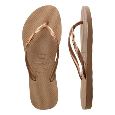 Havaianas 4119875 Slim Logo Metallic Parmak Arası Bronz Kadın Terlik - havaianas (1)