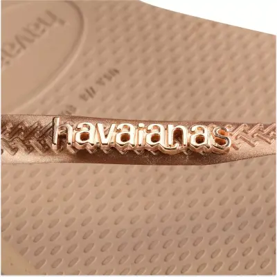 Havaianas 4119875 Slim Logo Metallic Parmak Arası Bronz Kadın Terlik - 3