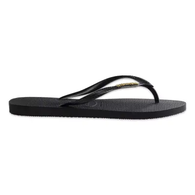 Havaianas 4119875 Slim Logo Metallic Parmak Arası Siyah Kadın Terlik - 2
