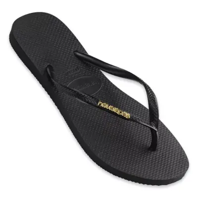 Havaianas 4119875 Slim Logo Metallic Parmak Arası Siyah Kadın Terlik - 3