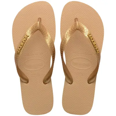 Havaianas 4127244 Top Logo Metallic Parmak Arası Altın Kadın Terlik 