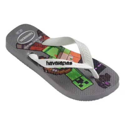 Havaianas 4145125 Kids Minecraft Parmak Arası Gri Erkek Çocuk Terlik - havaianas (1)