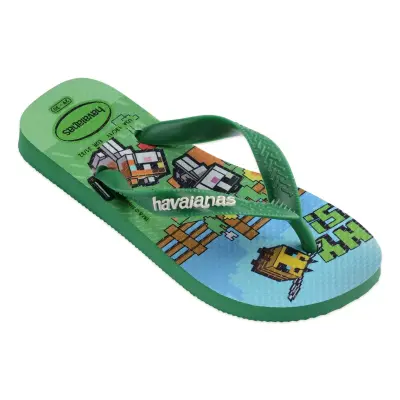 Havaianas 4145125 Kids Minecraft Parmak Arası Yeşil Erkek Çocuk Terlik - havaianas (1)