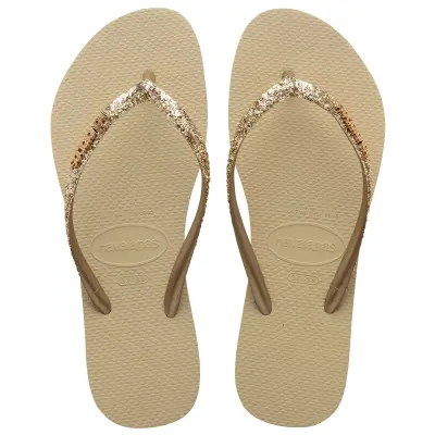 Havaianas 4146975 Slim Glitter Ii Parmak Arası Bej Kadın Terlik - 1
