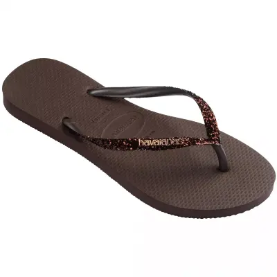 Havaianas 4146975 Slim Glitter Ii Parmak Arası Kahverengi Kadın Terlik - havaianas (1)