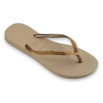 Havaianas 4146975 Slim Glitter Ii Parmak Arası Kahverengi Kadın Terlik - 3