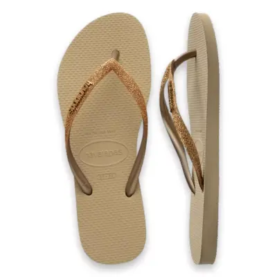 Havaianas 4146975 Slim Glitter Ii Parmak Arası Kahverengi Kadın Terlik - 5