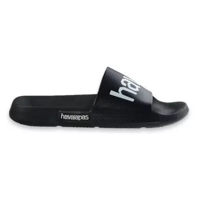 Havaianas 4148124 Slide Classic Logomania Tek Bant Siyah-Beyaz Unisex Terlik - havaianas (1)
