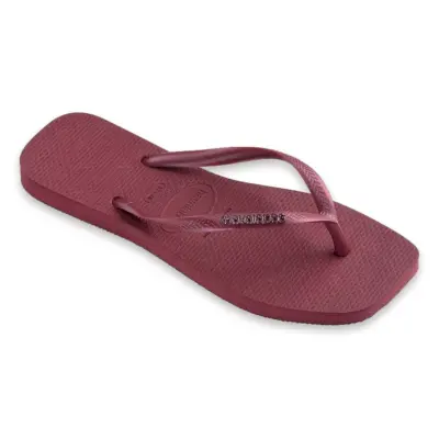 Havaianas 4148257 Square Logo Metallic Parmak Arası Bordo Kadın Terlik - 3