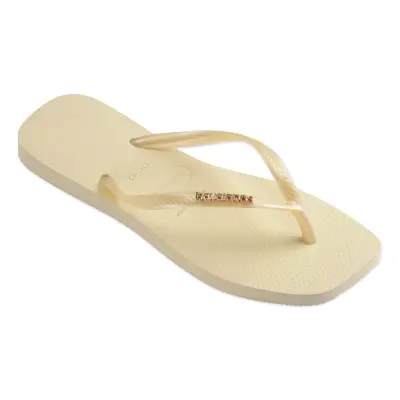 Havaianas 4148257 Square Logo Metallic Parmak Arası Krem Kadın Terlik - havaianas (1)