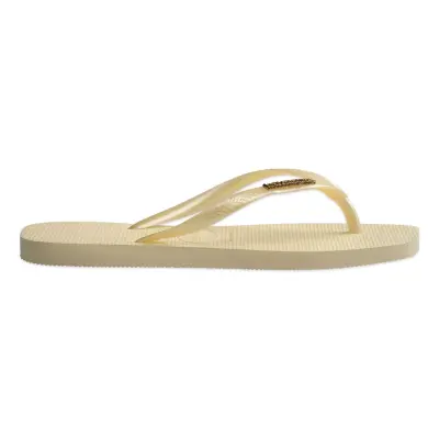 Havaianas 4148257 Square Logo Metallic Parmak Arası Krem Kadın Terlik - 3