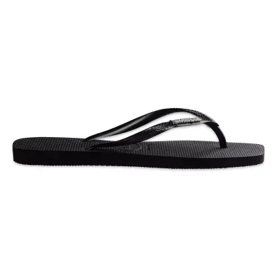Havaianas 4148257 Square Logo Metallic Parmak Arası Siyah Kadın Terlik - 2
