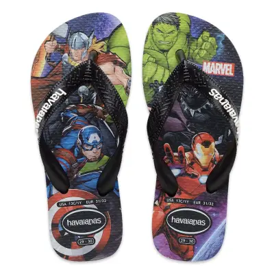 Havaianas 4148300 Kids Top Marvel Ii Parmak Arası Siyah Erkek Çocuk Terlik - 1