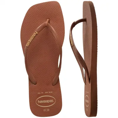 Havaianas 4148959 Square Logo Pop U Kare Burun Parmak Arası Kiremit Kadın Terlik - 5