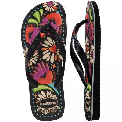 Havaianas 4150745 Top Ginga Begonia Parmak Arası Siyah Kadın Terlik - 5