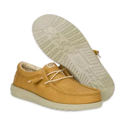 Hey Dude 40700 Wally Stretch Canvas Hardal Erkek Ayakkabı - 4