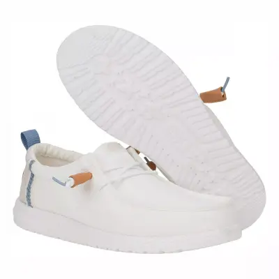 Hey Dude 43086 Wally Craft Linen Beyaz Erkek Ayakkabı - 5