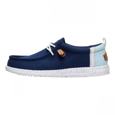 Hey Dude 43086 Wally Craft Linen Lacivert Erkek Ayakkabı 