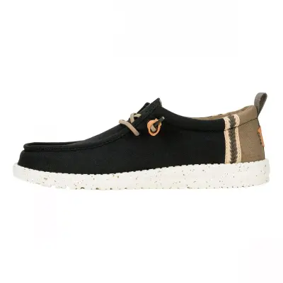 Hey Dude 43086 Wally Craft Linen Siyah Erkek Ayakkabı 