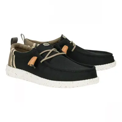 Hey Dude 43086 Wally Craft Linen Siyah Erkek Ayakkabı - HEY DUDE (1)
