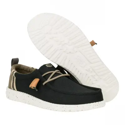 Hey Dude 43086 Wally Craft Linen Siyah Erkek Ayakkabı - 5
