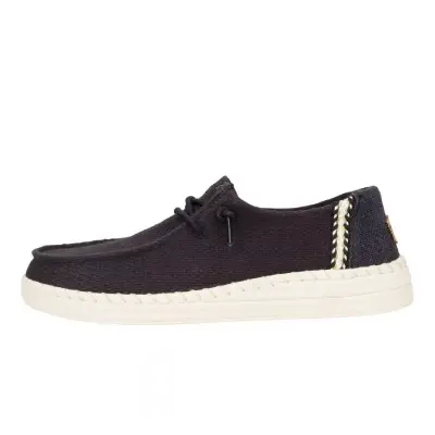 Hey Dude 43681 Wendy Espadrille Woven Siyah Kadın Ayakkabı - 2