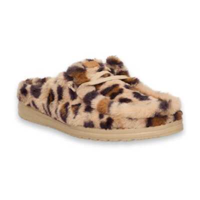 Hey Dude 44714 Wendy Slipper Leo Fur Kahverengi Kadın Terlik - HEY DUDE