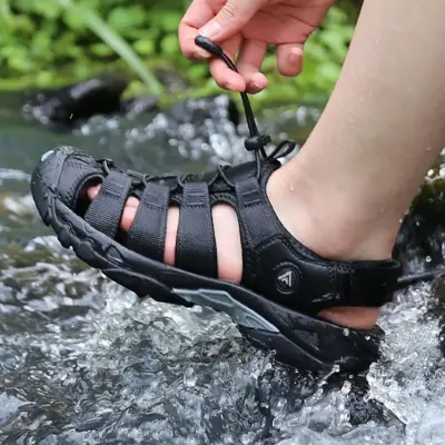 Humtto 710445A 152-19285 Outdoor Siyah Erkek Sandalet - 3