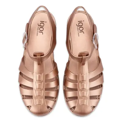 Igor Bb340Z Biarritz Metal Brillo Bronz Kadın Sandalet - 3