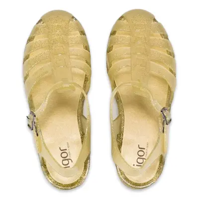 Igor S10262Z Biarritz Glitter Altın Kadın Sandalet - 3