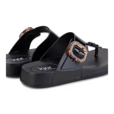 Igor S10364 Bari Parmak Arası Siyah Kadın Terlik - 3