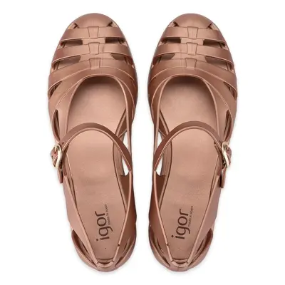 Igor S10375 Paris Metal Bronz Kadın Sandalet - 3