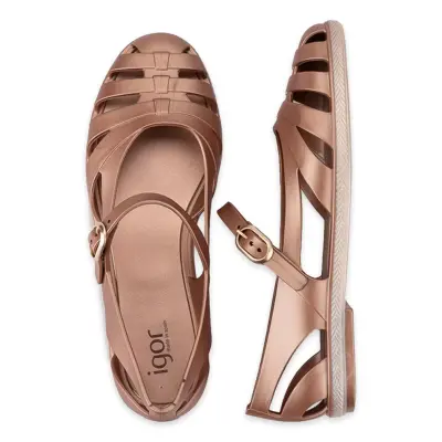Igor S10375 Paris Metal Bronz Kadın Sandalet - 5