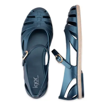 Igor S10375 Paris Metal Mavi Kadın Sandalet - 5