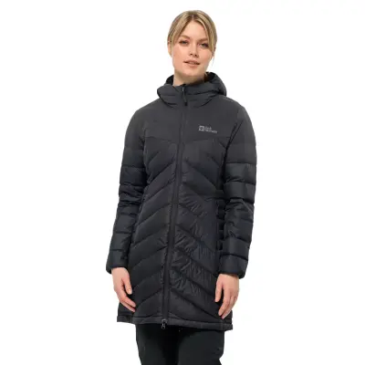 Jack Wolfskin 1207751 Tundra Down Coat W Siyah Kadın Mont - 1