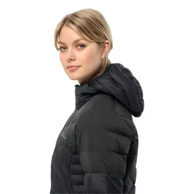 Jack Wolfskin 1207751 Tundra Down Coat W Siyah Kadın Mont - 4