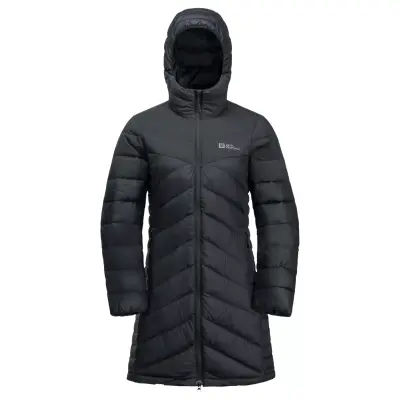 Jack Wolfskin 1207751 Tundra Down Coat W Siyah Kadın Mont - 5