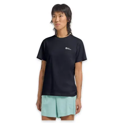Jack Wolfskin 1808352 Essential T W Lacivert Kadın Outdoor 