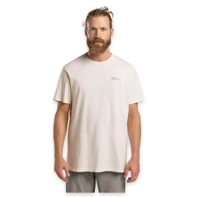 Jack Wolfskin 1808382 Essential T M Beyaz Erkek T-Shirt 
