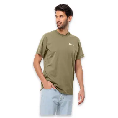 Jack Wolfskin 1808382 Essential T M Haki Erkek T-Shirt - 1