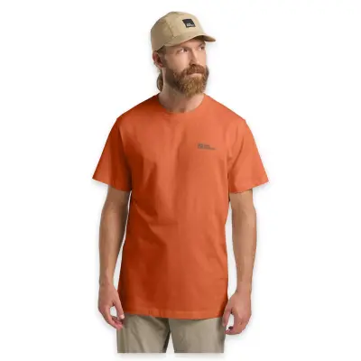 Jack Wolfskin 1808382 Essential T M Turuncu Erkek T-Shirt 