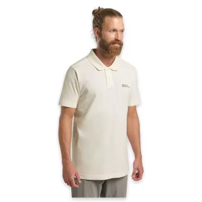 Jack Wolfskin 1809301Tr Essential Polo M Beyaz Erkek T-Shirt - 1