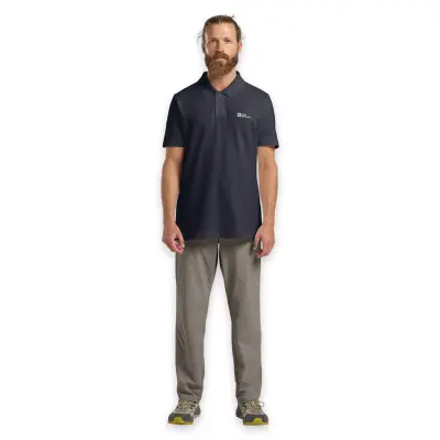 Jack Wolfskin 1809301Tr Essential Polo M Lacivert Erkek T-Shirt - 3