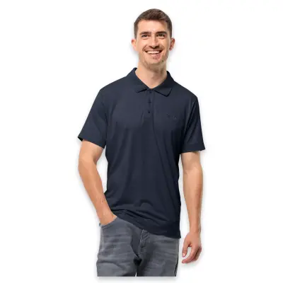 Jack Wolfskin 1809721Tr Travel Polo M Lacivert Erkek T-Shirt - 1
