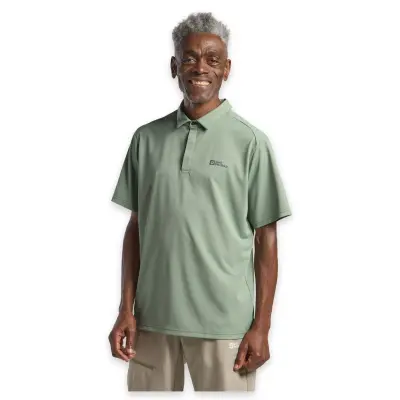 Jack Wolfskin 1809801Tr Delgami Polo M Yeşil Erkek T-Shirt 